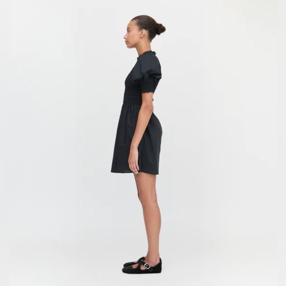 Hill House Black Smocked The Vivi Nap Mini Dress Size Small - Picture 10 of 10